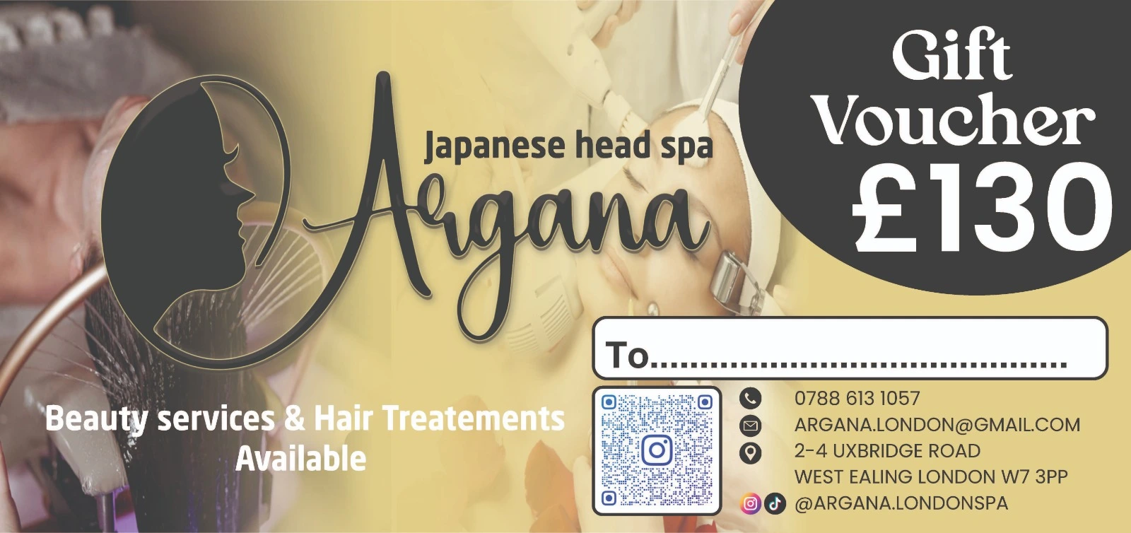 An Argana gift voucher, ready to give to someone special