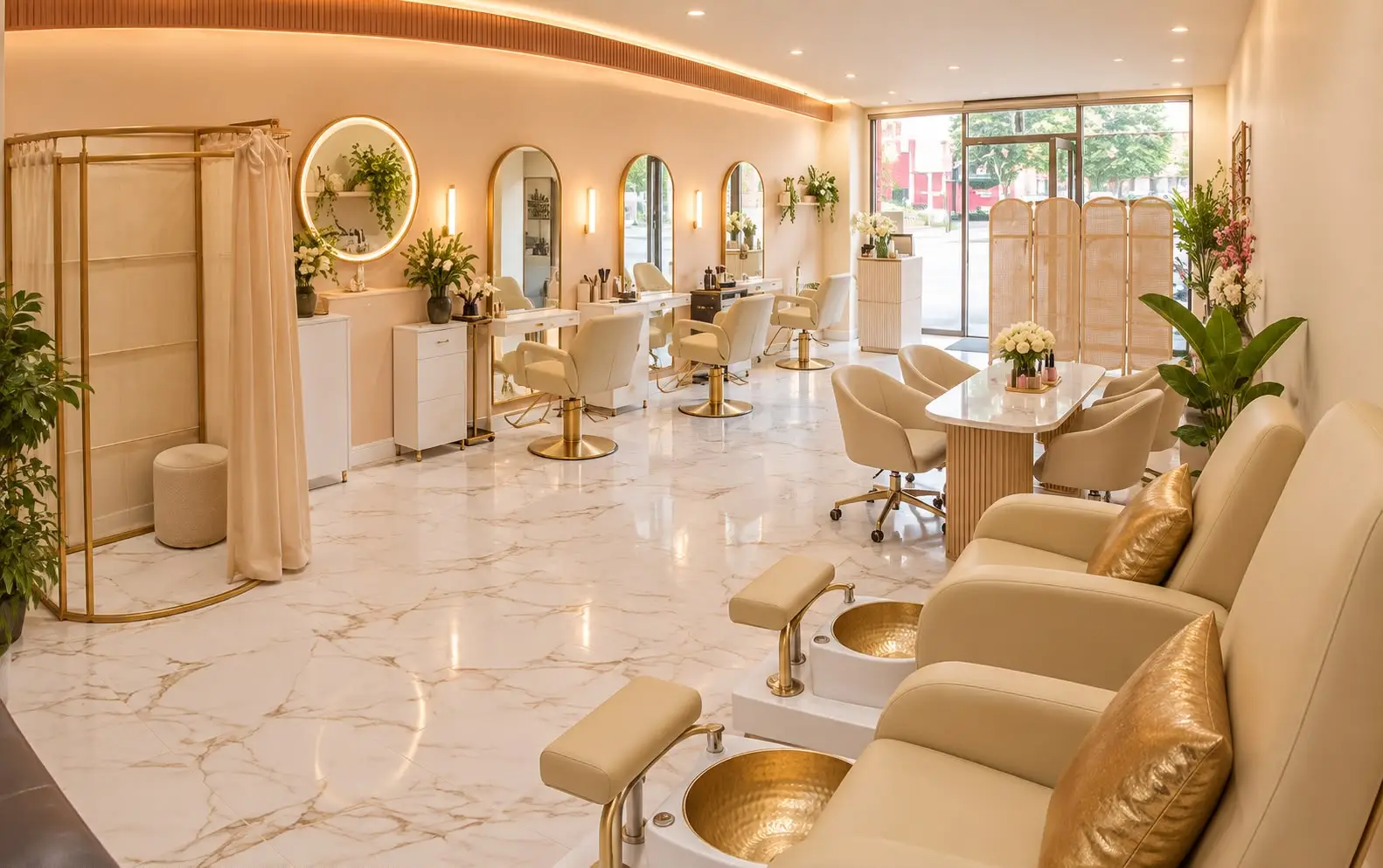 Relaxing treatment room at Argana Head Spa